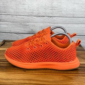 NoBull Diamond Mesh Runner Flame Orange Fire Shoe Women’s Sneaker Size 8